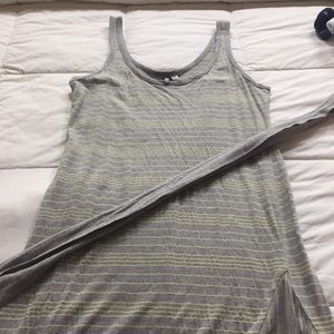 Grey and yellow striped Ripcurl maxi dress